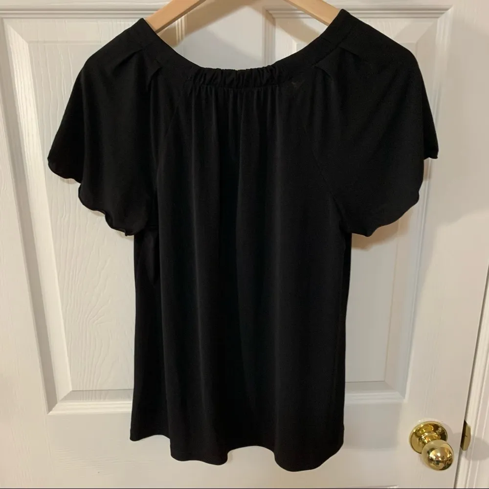 Elementz Like New  Petite Pleat Collar Blouse - Image 2