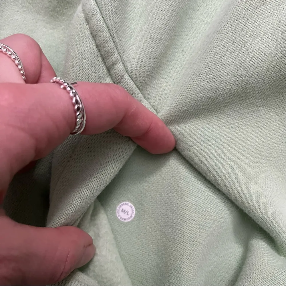 Lululemon oversized scuba half zip hoodie size medium/large creamy mint - Image 4