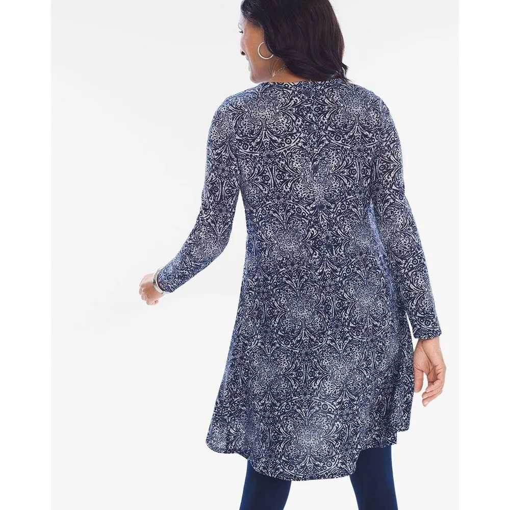 Chico’s Denim Medallion Button-Back Tunic - Image 2