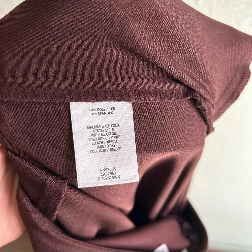 Leith V-Neck Wide Leg Crop Jumpsuit 4X NWT Maroon - Image 7