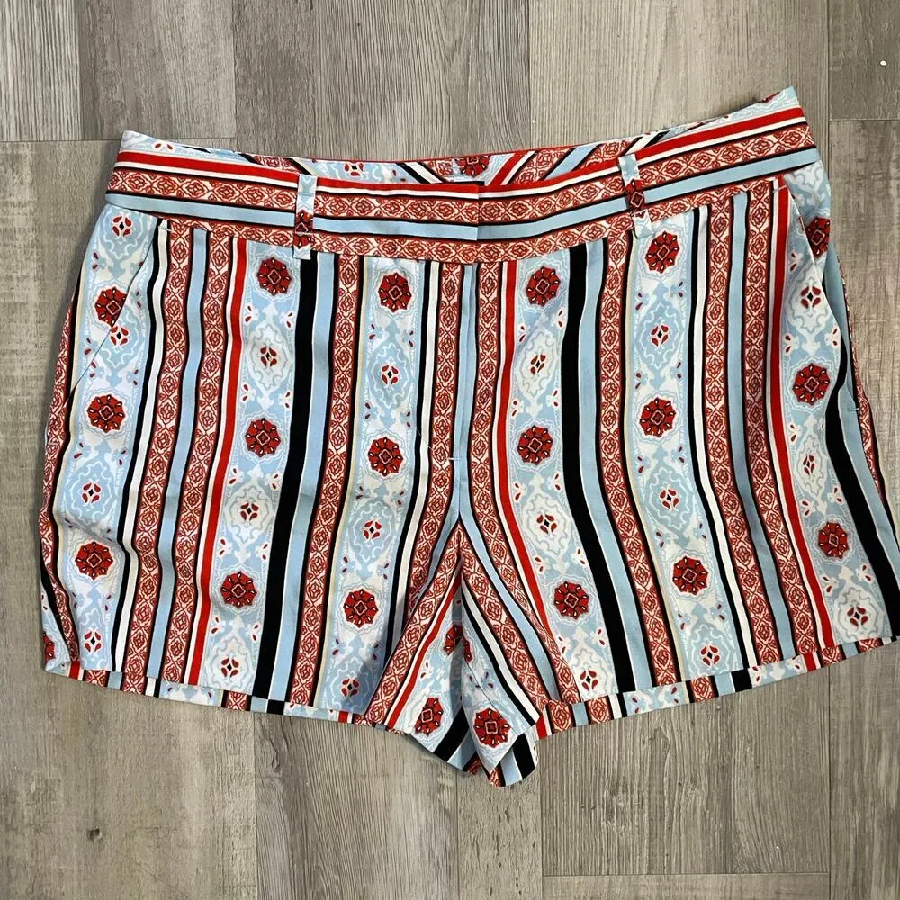 Ann Taylor Loft Womens Shorts Size 6 Blue Red Floral 3.5” inseam - Image 11