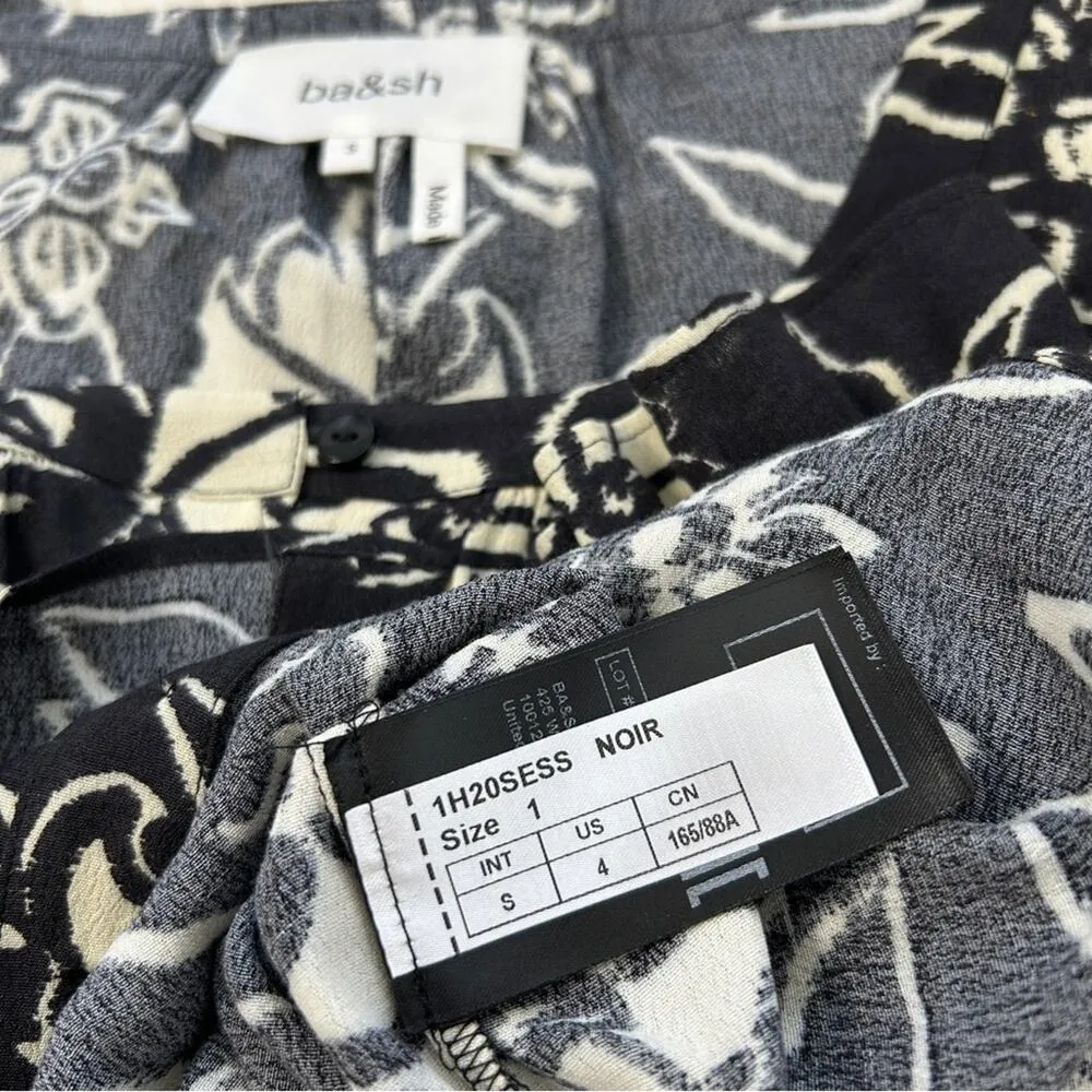 BA&SH Sessee Floral Blouse Shirt Size Small Feminine Spring Bloomcore Chic Flowy - Image 9