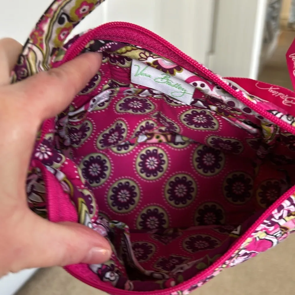 Vera Bradley Pink/Brown Paisley Small Fabric Purse - Image 9