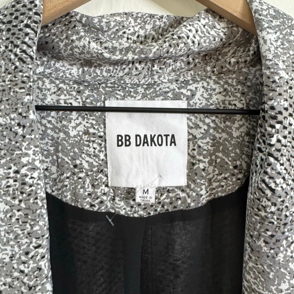 BB Dakota Serpentine Duster Jacket Gray Snake Skin Kimono Cardigan Size Medium - Image 4