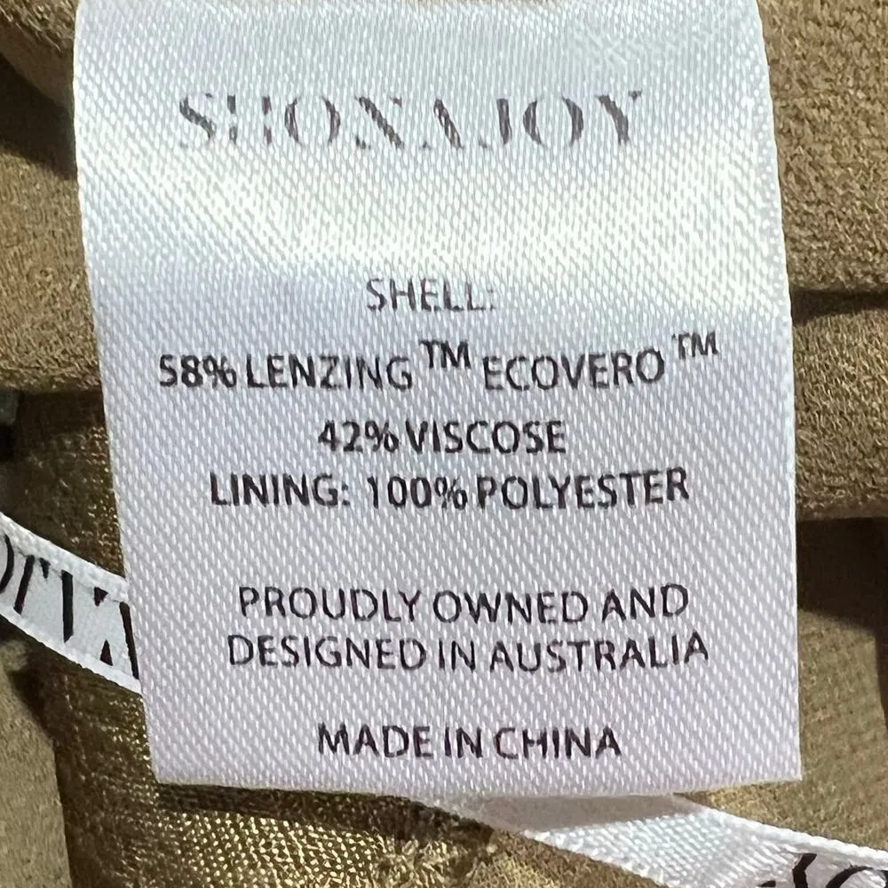 Shona Joy Revolve Alma Mini Dress 10 Cumin Asymmetrical Bias Cowl Neck Nightout - Image 14