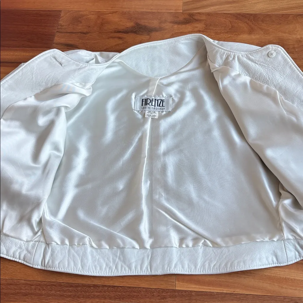 80s white leather suit Size 8 - Image 15