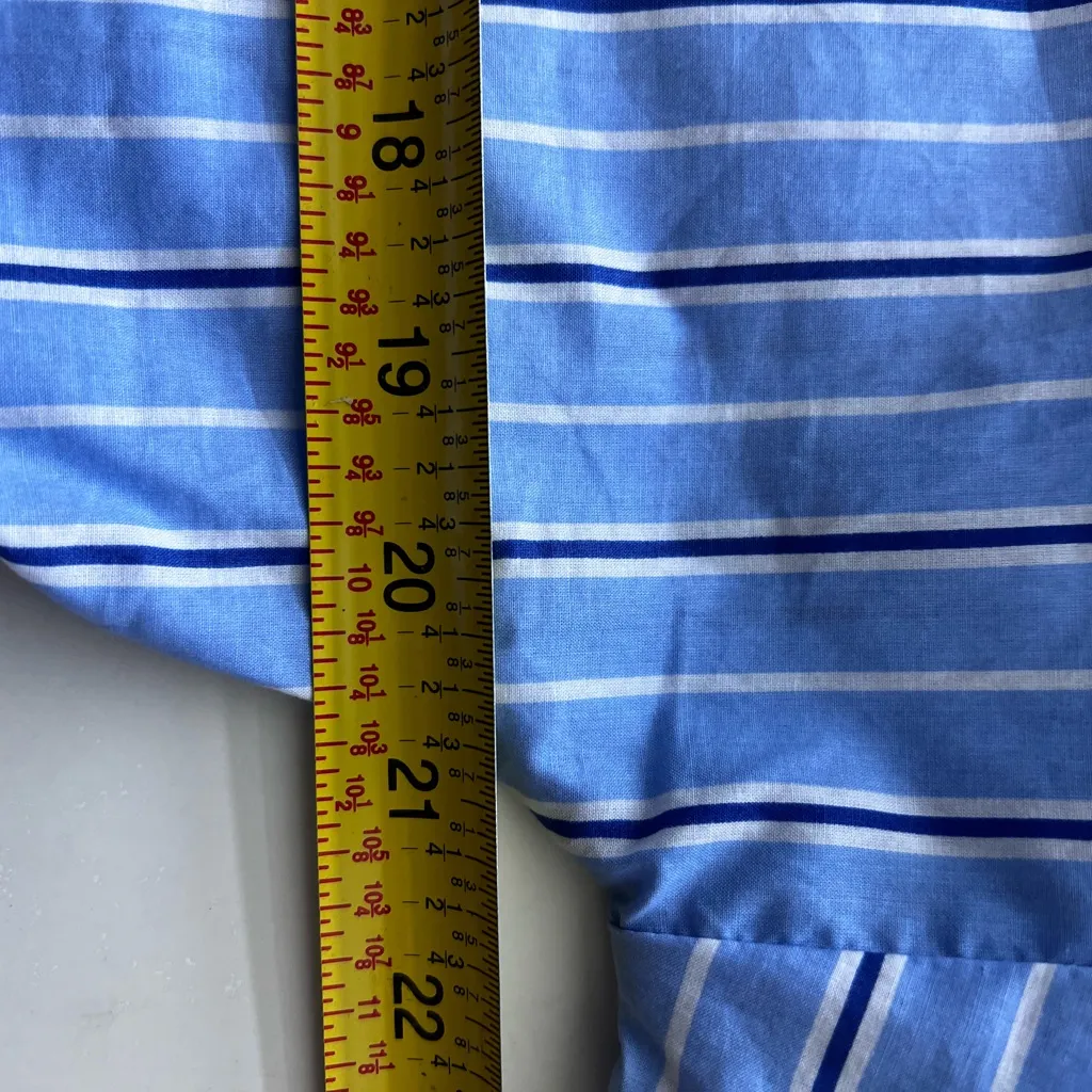 Tuckernuck Pomander Place Shades of Blue Stripe Tiered Cara Dress long sleeve S - Image 6