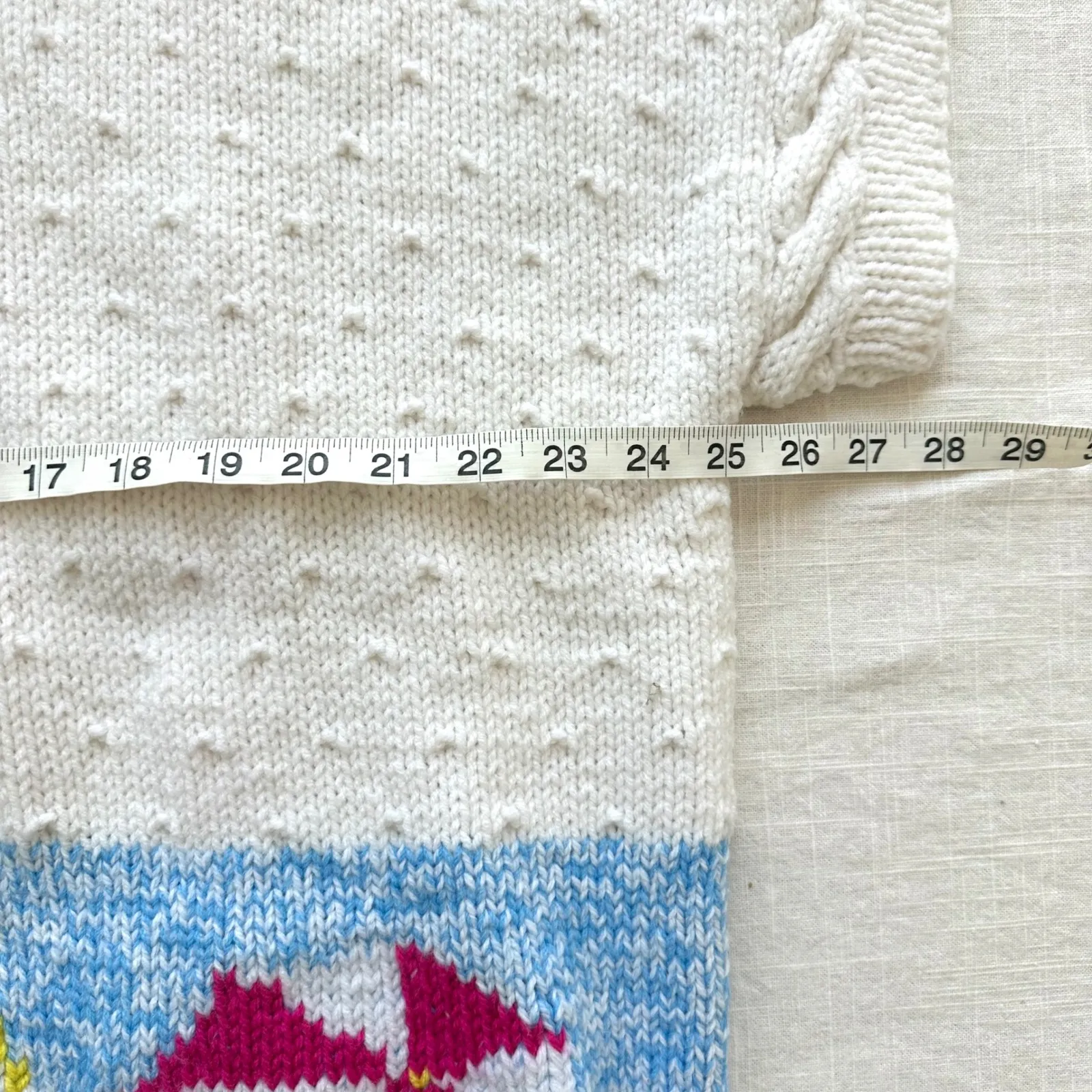 Vintage Grandma Short Sleeve Knit Polo Shirt‎ Beach Cottagecore Y2K Grunge White Size M - Image 4