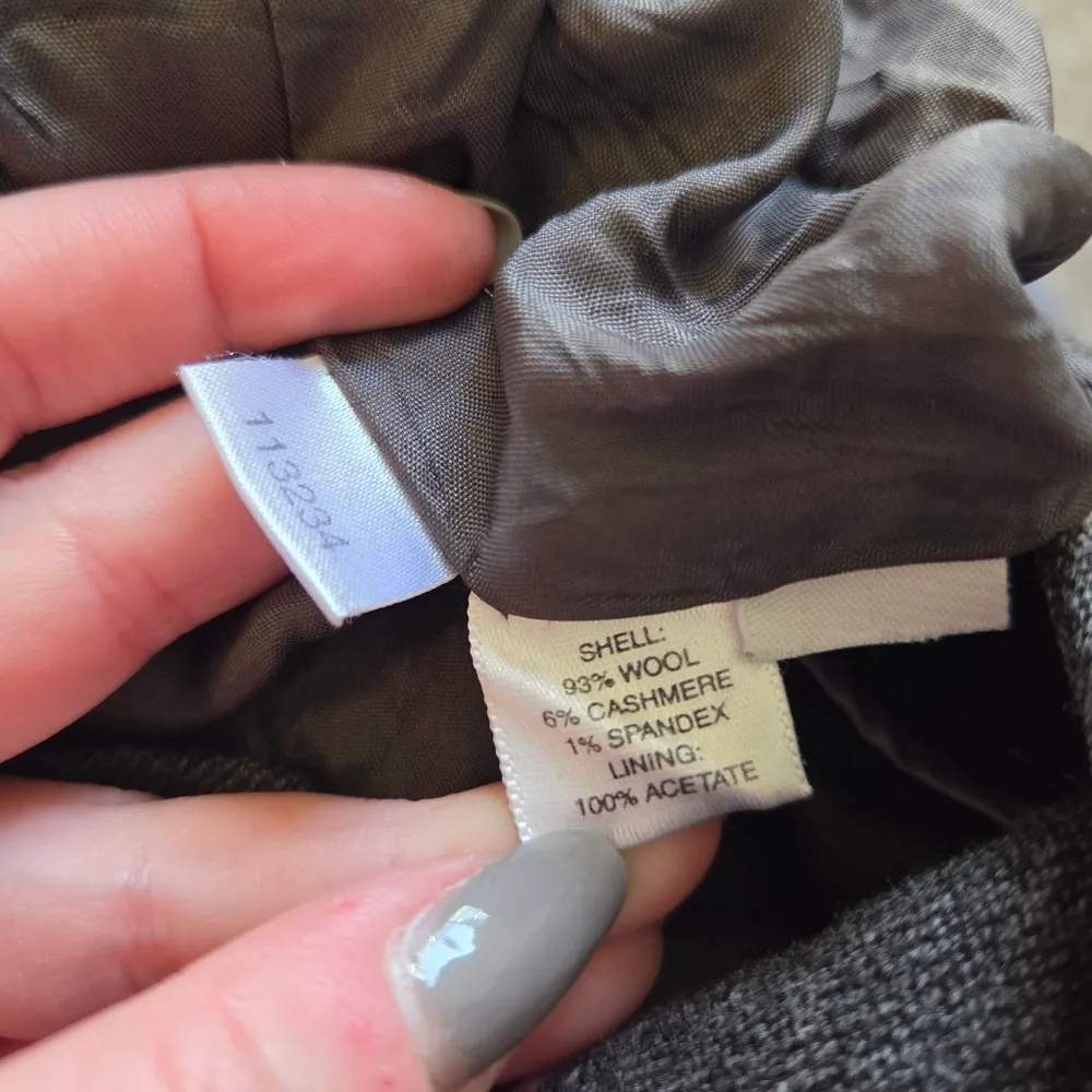 Ann Taylor Gray Wool Cashmere Blend Cuffed Trousers - Image 10