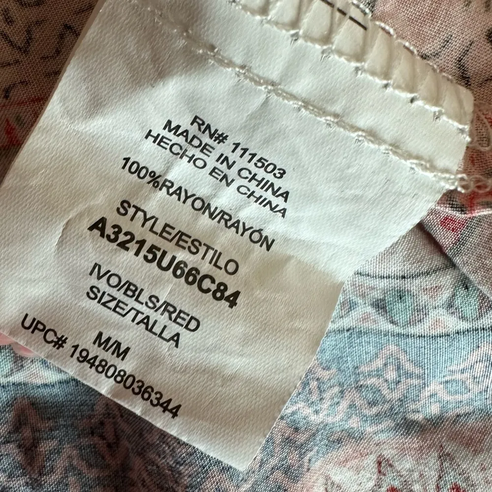 Lily Rose As U Wish Printed Crochet Lace Tie Neckline Sleeveless Dress Medium - Image 11