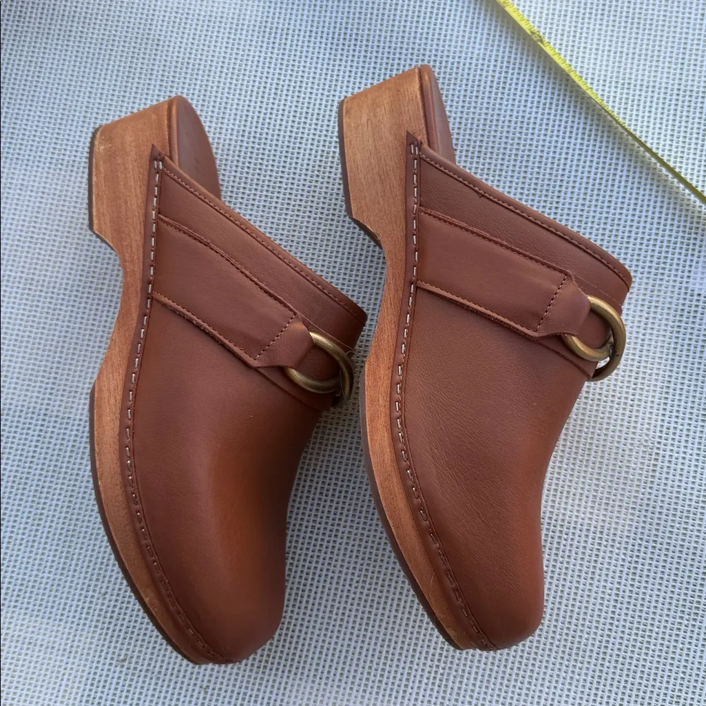 M. Gemi Brown WOMENS Slippers with Gold Detail 42 Made Italy Size 11 - Image 2