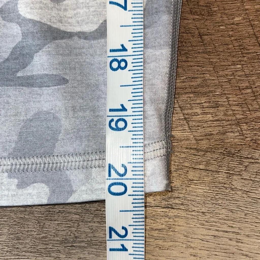 GapFit‎ Eclipse Womens Camouflage High Waist Cropped Leggings Gray Large - Image 9