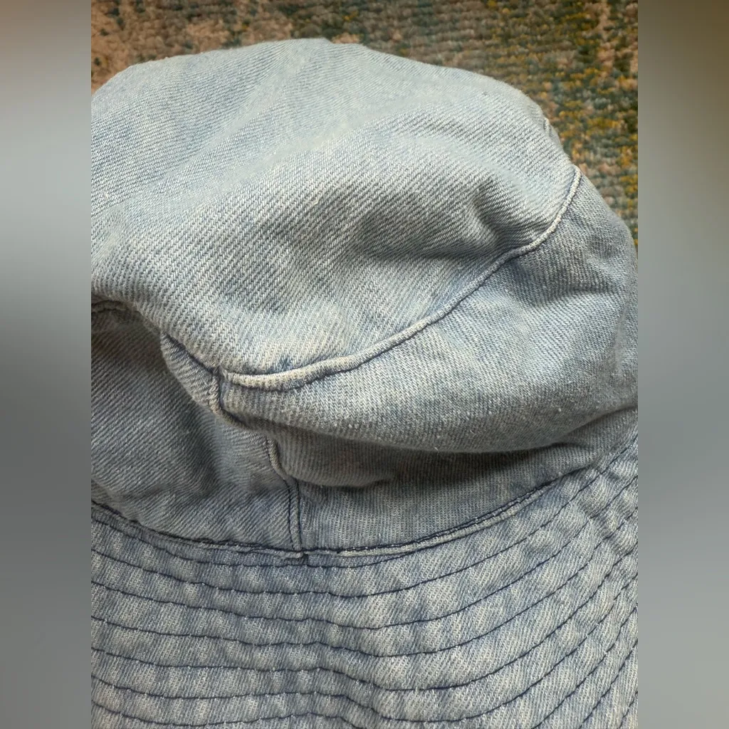 NOS 90s Nordstrom Carole Amper denim floral Blossom bucket hat Pink - Image 6