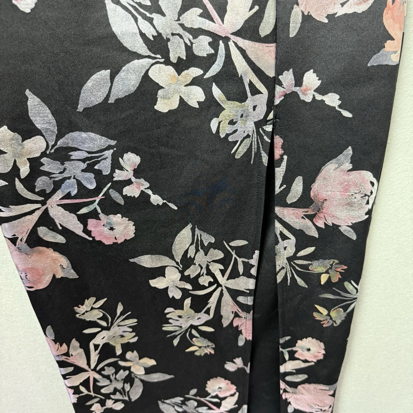 BCX Dress Floor Length High-Neck Maxi Dress Black Floral Print Women’s Size 3 - Image 4