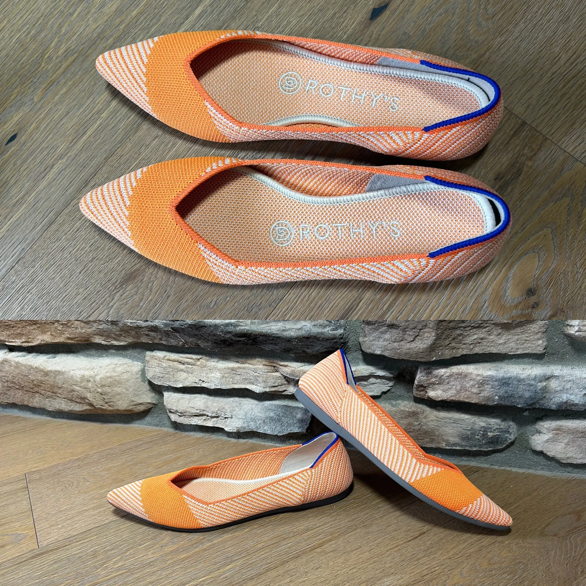 Rothy's Size 6.5  flats, orange The Point - Image 2