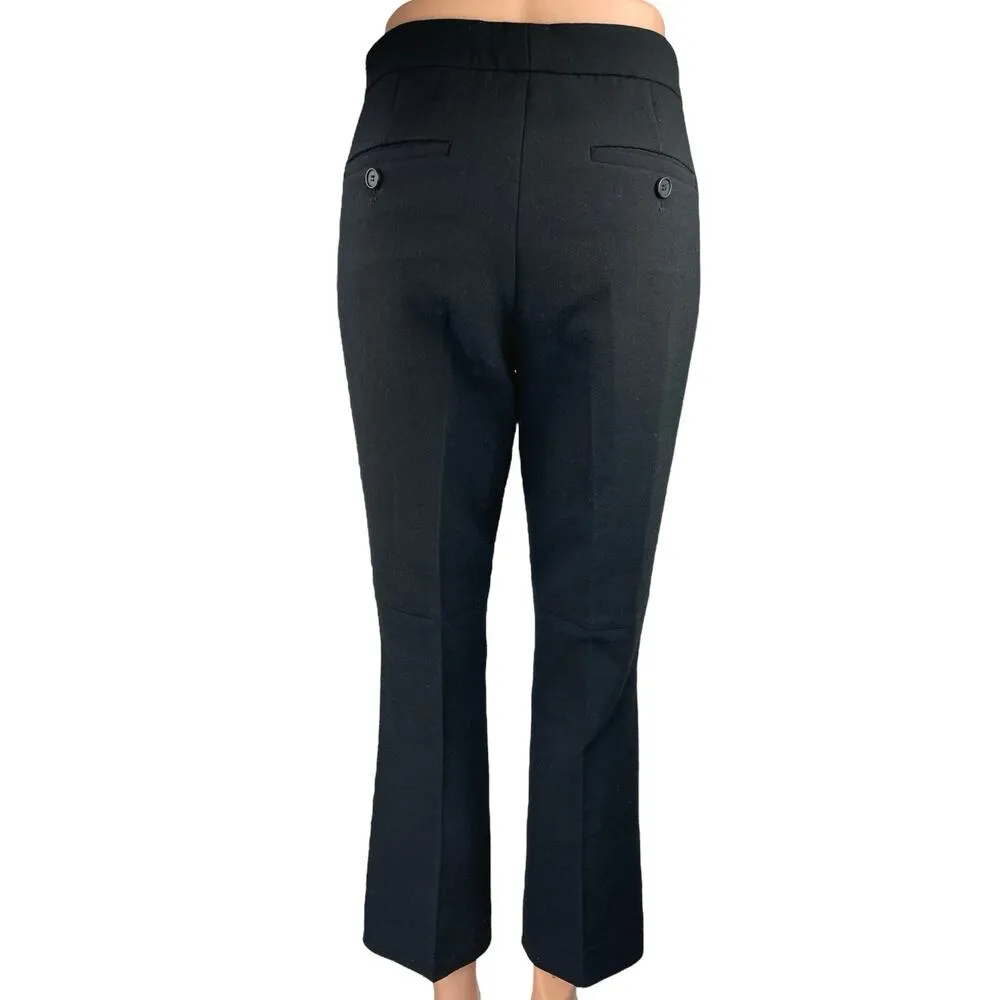 Theory Erstina Pioneer Women's Black Mid Rise Crop Trousers Dress Pants Size 2 - Image 3