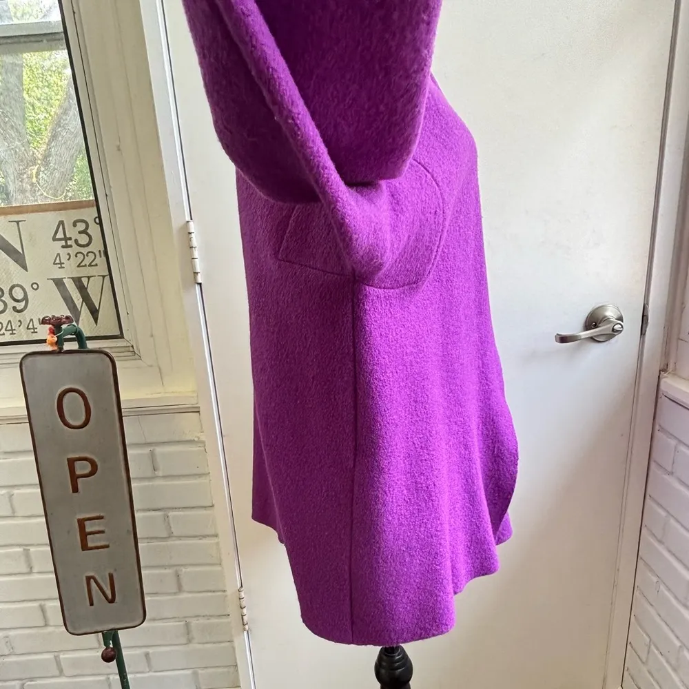 Eileen‎ Fisher High Collar Boiled 100% Wool Jacket large layered classic luxury - Image 7