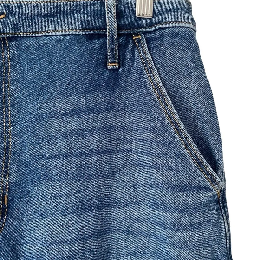 Abercrombie & Fitch Ultra High Rise Dad Jeans Flannel Trim size 31 - Image 4