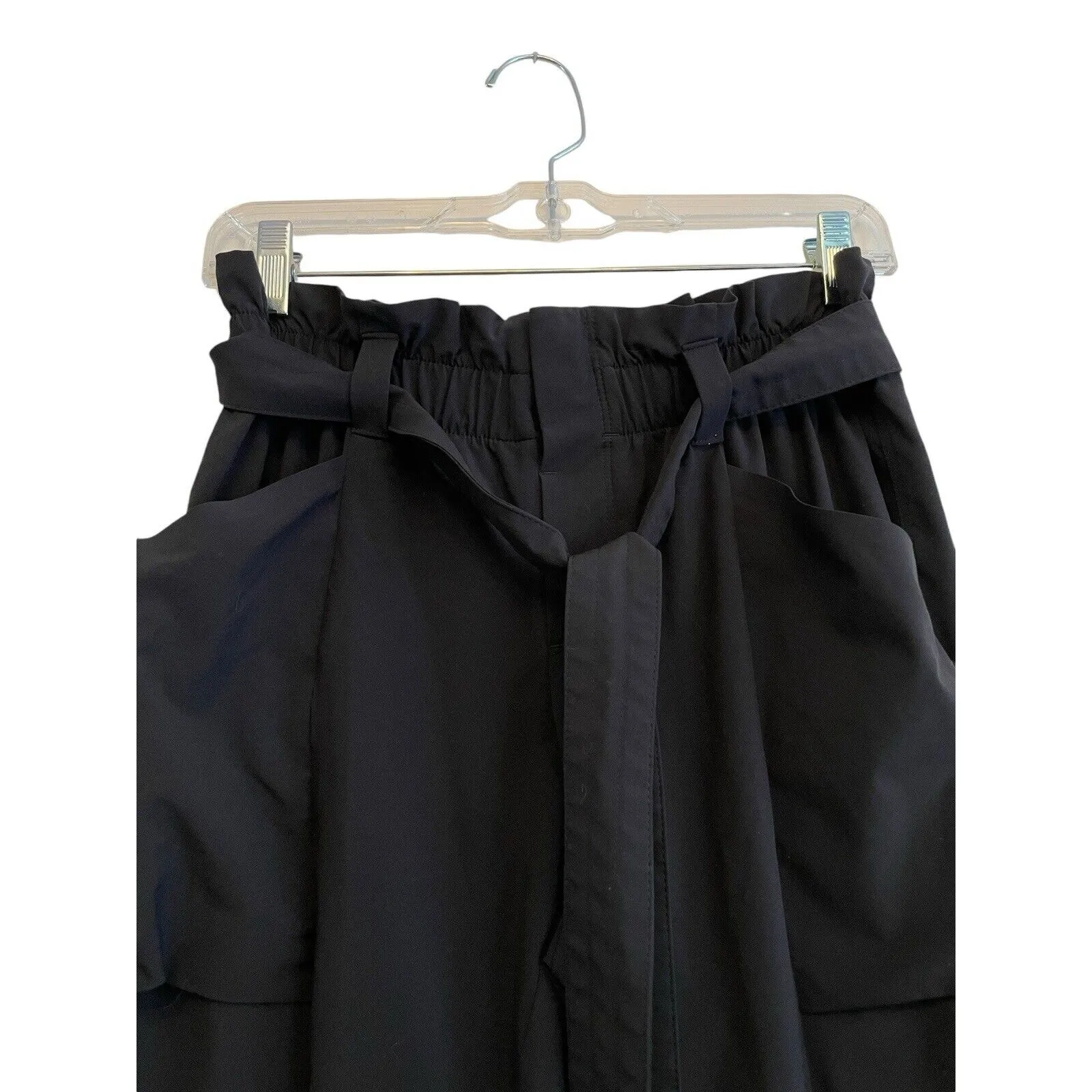Athleta Skyline Ankle Pants Size 2 Black Cinch Tie Waist Taper Athleisure Travel - Image 4