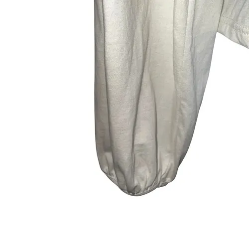 NATION LTD LOS ANGELES Giorgio Long Sleeve Ruffled Trim Top in Porcelain NWT XS‎ - Image 5