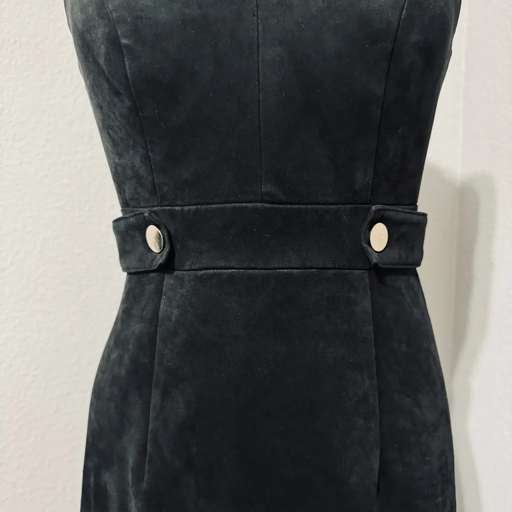 H&M Women Black Sleeveless V-Neck Short Lined Casual Dress Size 6 with Zipper - Image 3