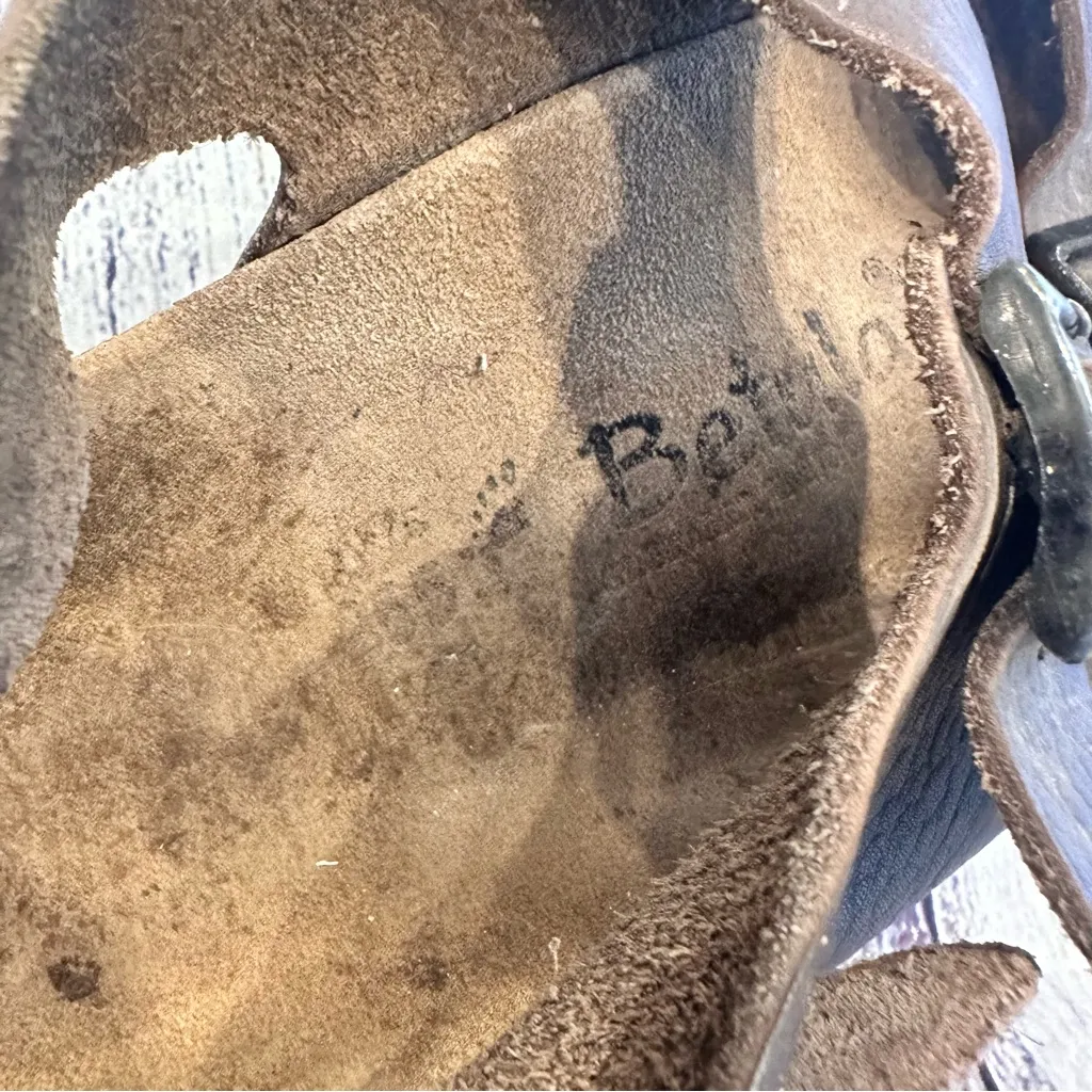 Birkenstock Betula Milano Brown Leather Sandals Size 10 - Image 8