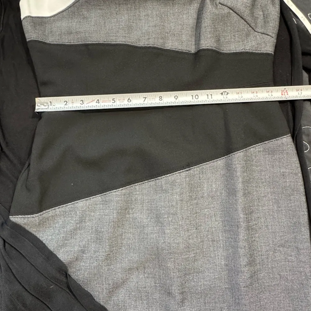 White House Black Market Block Sheath Dress Faux Leather Tri Size 8 w/Cover - Image 7