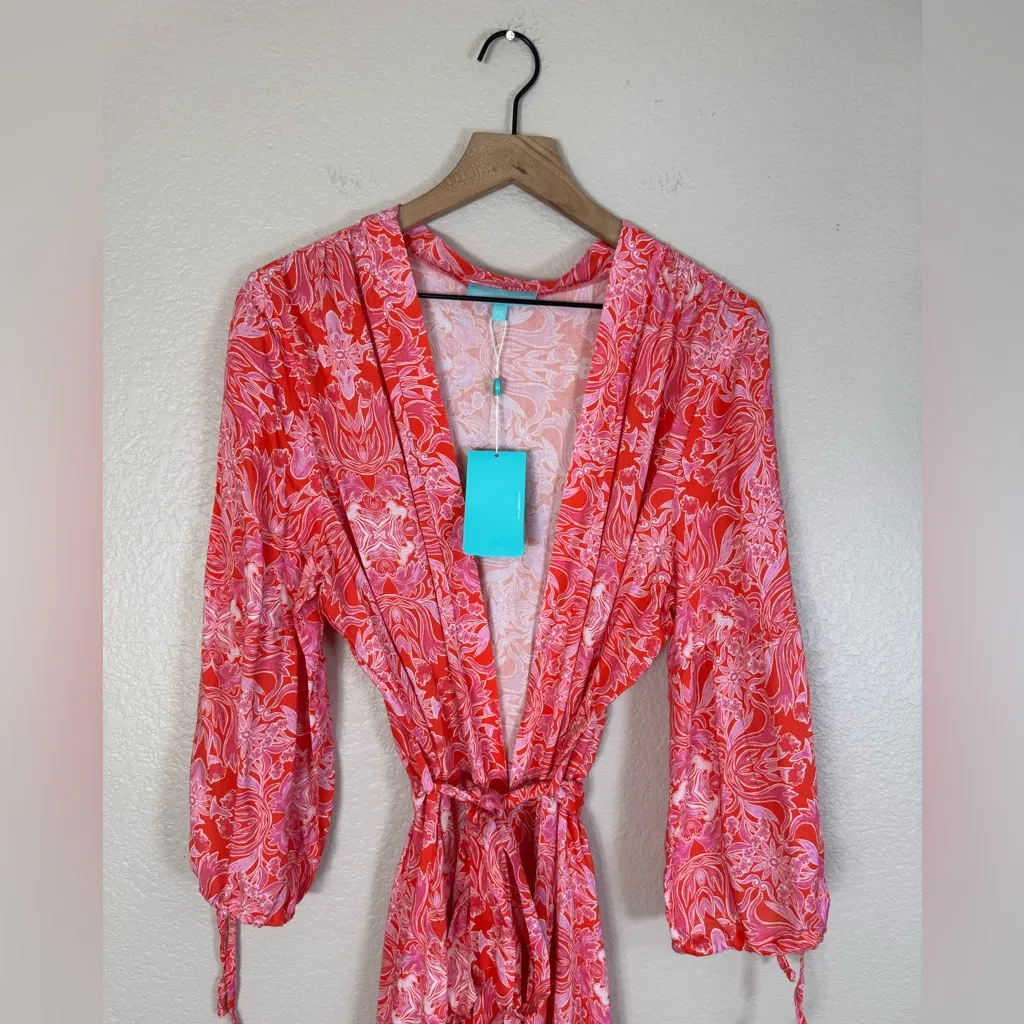 Melissa Odabash Gabby Kaftan Swim Cover size XS NEW $557 in Carnival Pink - Image 7