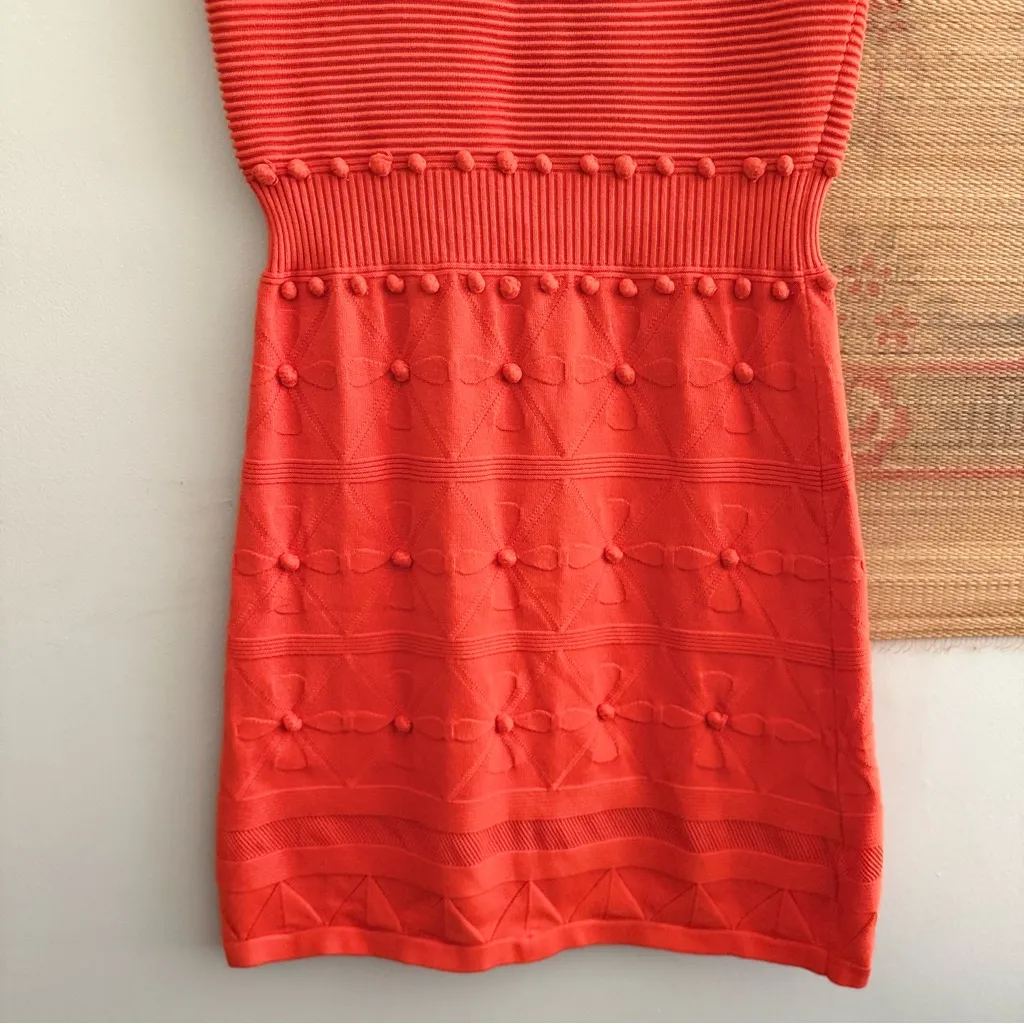 Milly Bahia Jacquard Sleeveless Knit Retro Floral Dress - Image 4