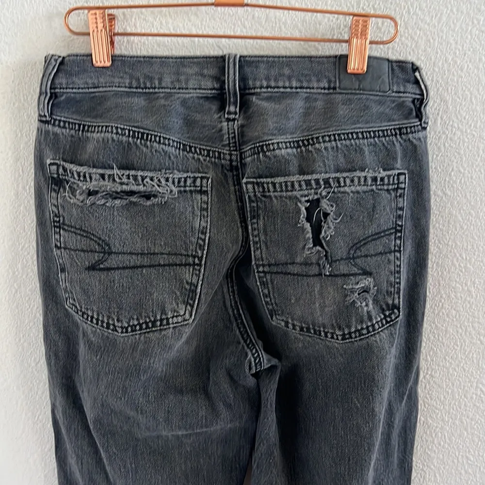 American Eagle 90s Bootcut Boot Cut Distressed Black Denim Jeans 4 - Image 6