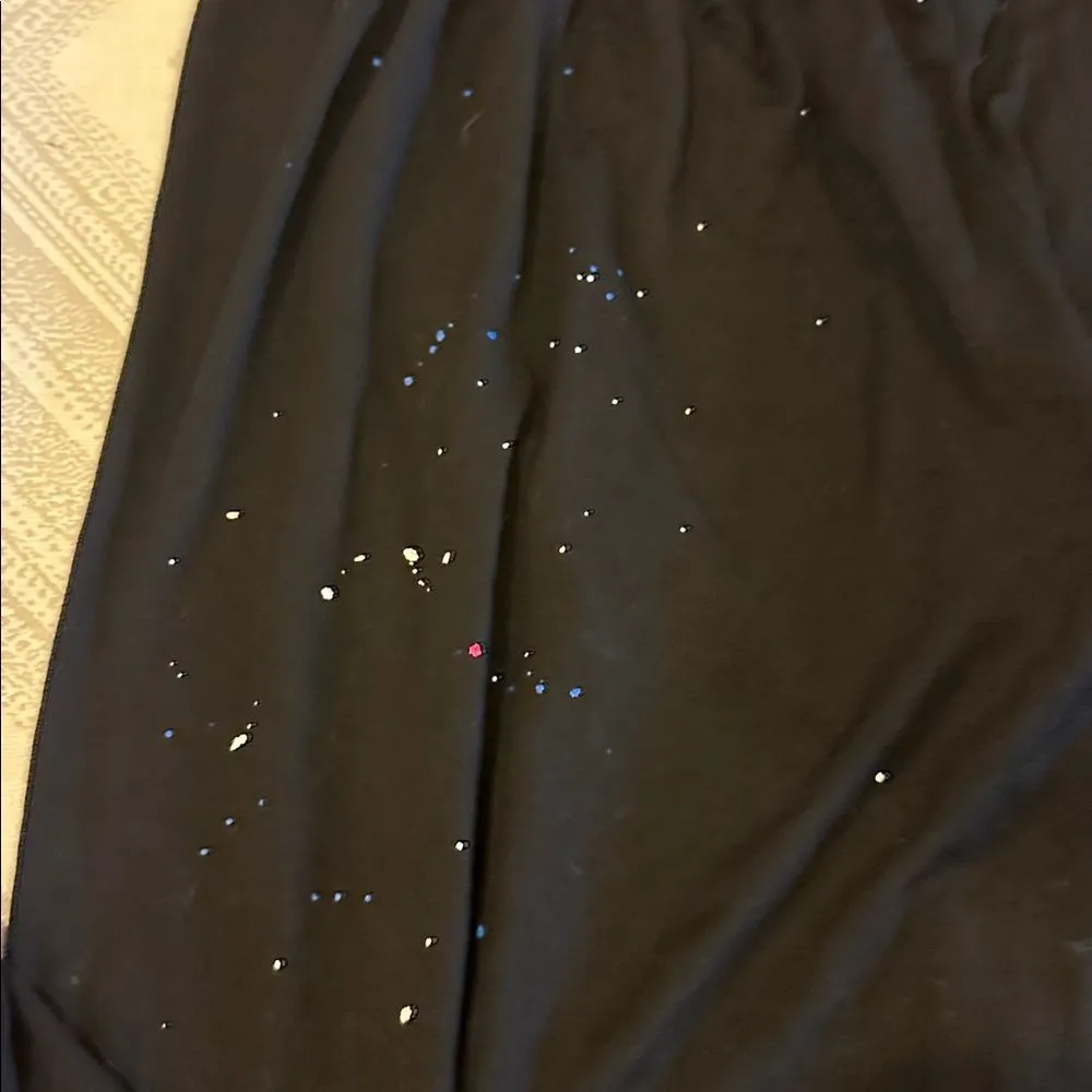 Michael Lauren Women’s Black Side Rouched Joggers Splatter Paint Detail Size XS - Image 4