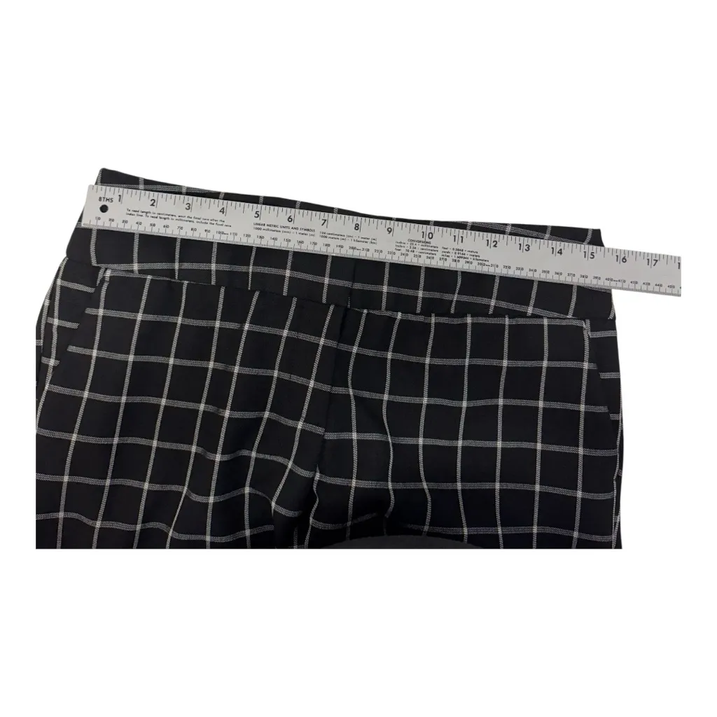 BCX Women's Black White‎ Plaid Straight Leg  Preppy Y2K Pants Size 9 - Image 4