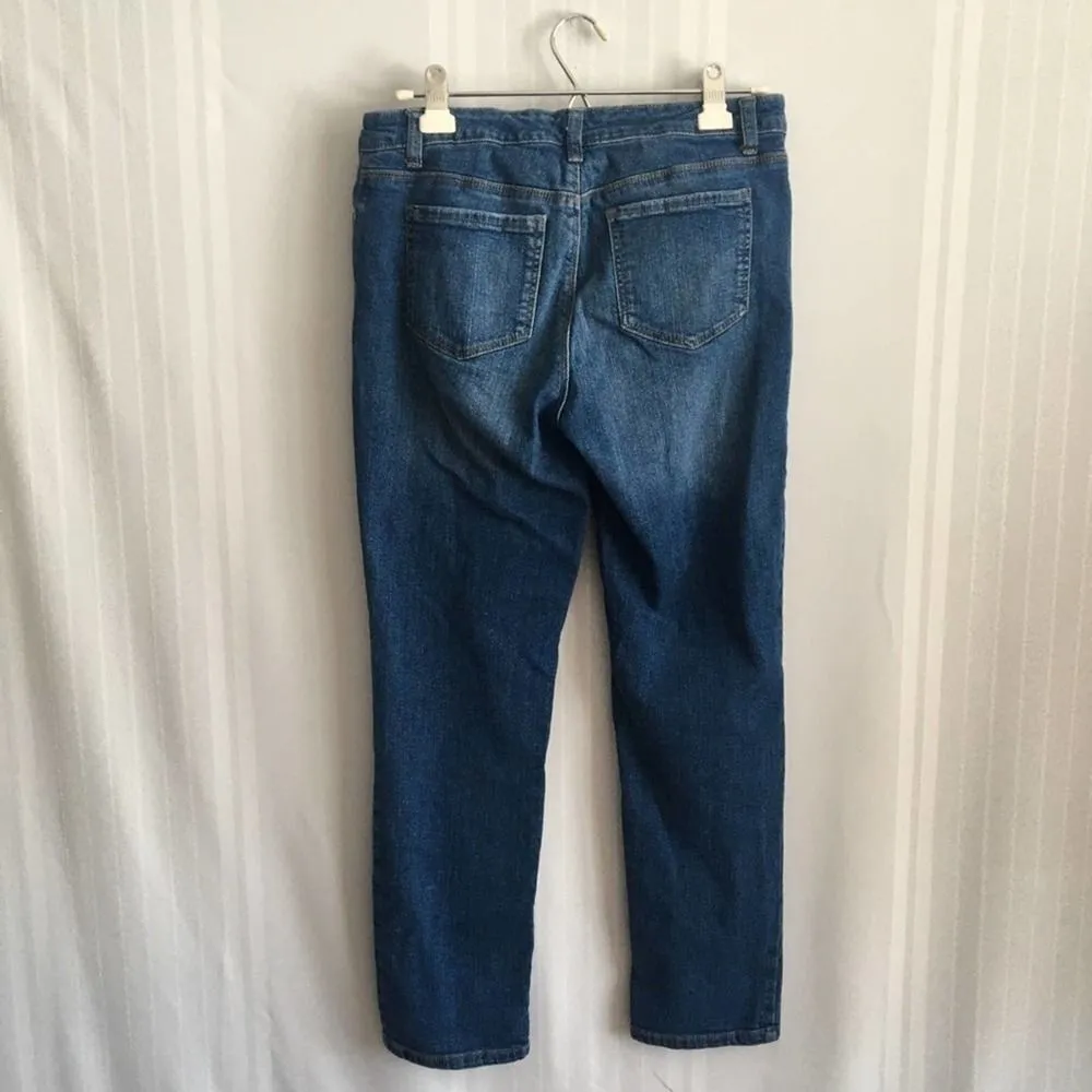 Style & Co. Slim Leg Cotton Denim Jeans 10P Blue Straight Pants Pockets - Image 10