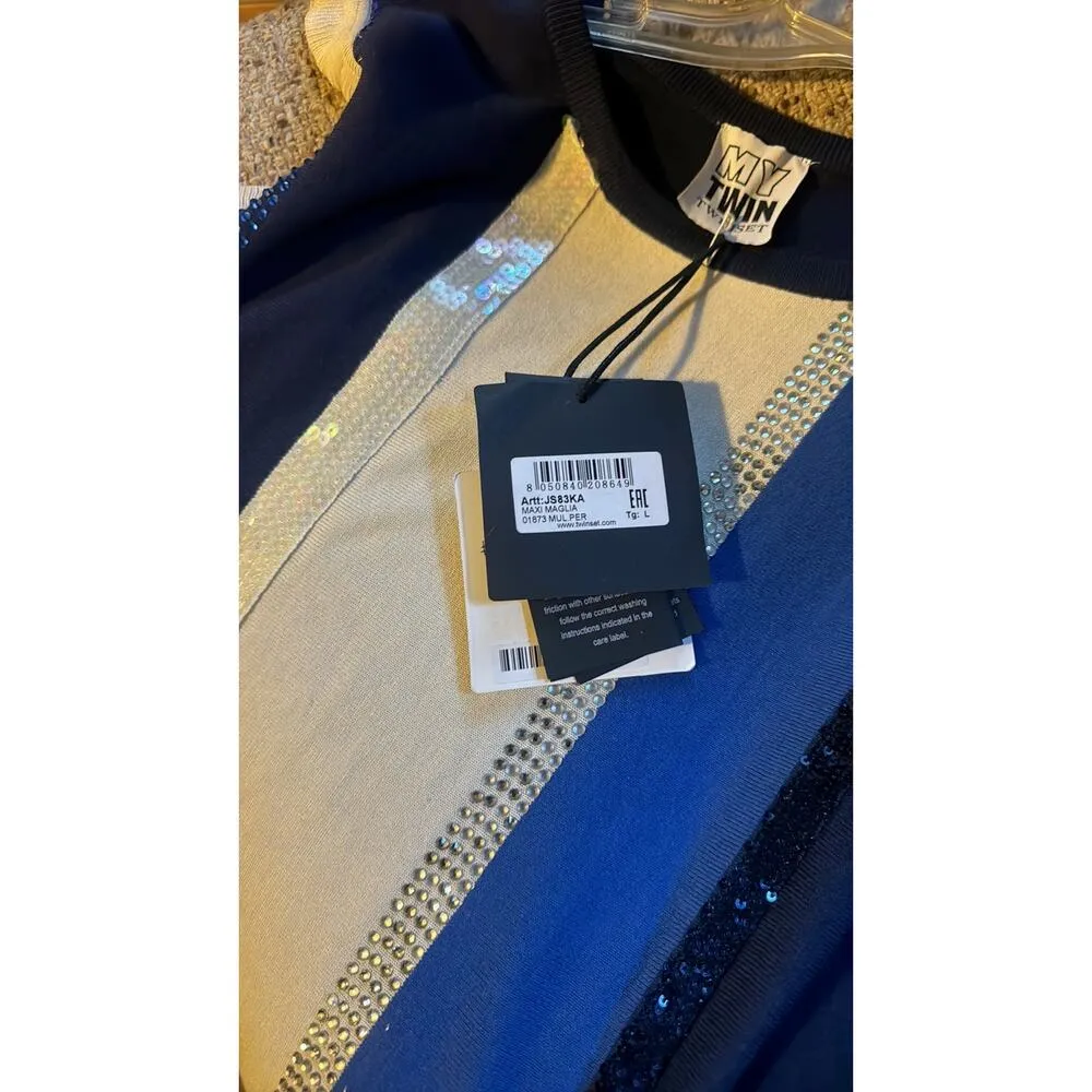 My Twin Twinset sleeveless sweaters blue L Size L - Image 8