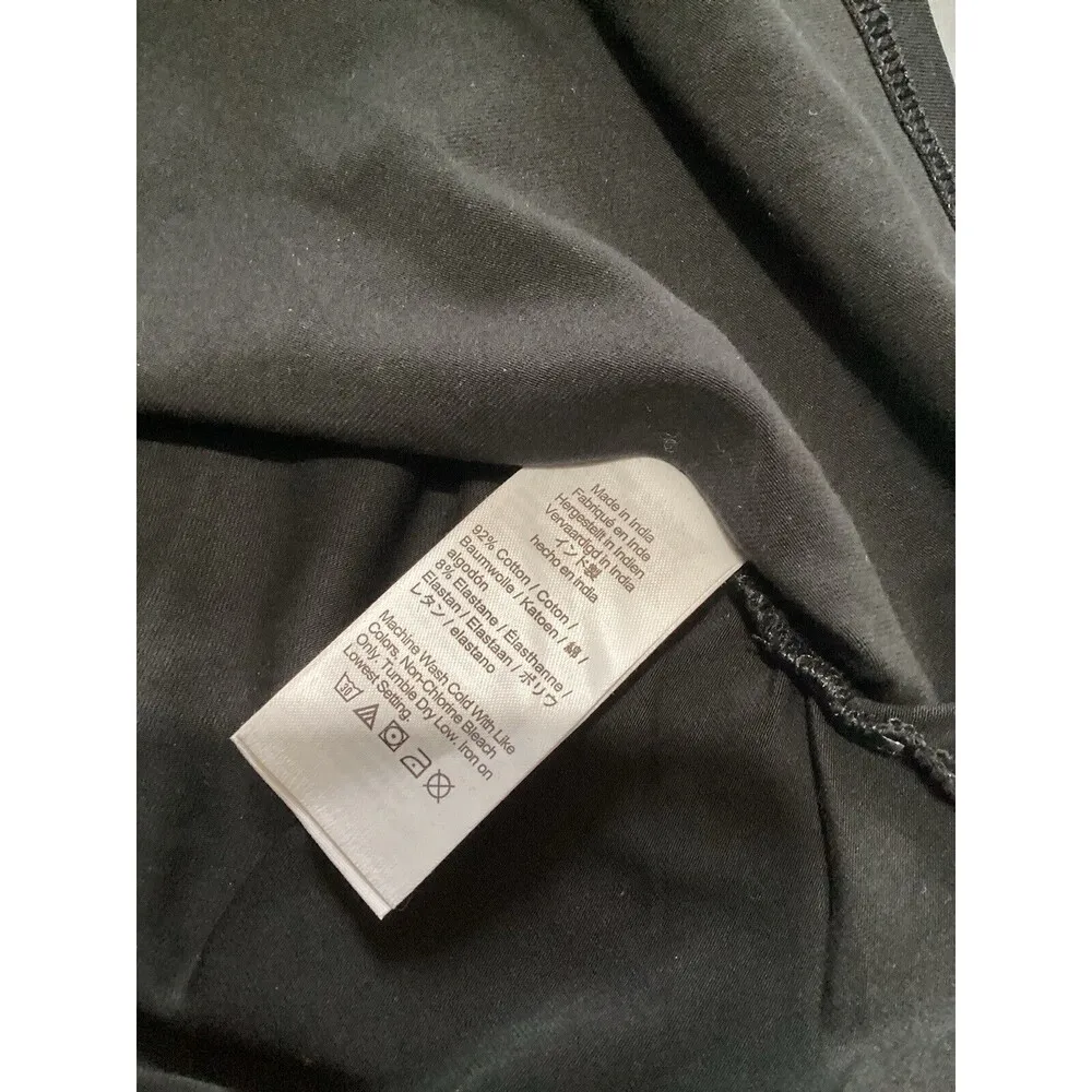 J. Crew Asymmetrical Off The Shoulder Top in Stretch Cotton Black M - Image 7