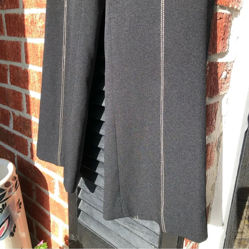 Alberto Makali Black Slacks Pants Accent Stitch 4 - Image 3