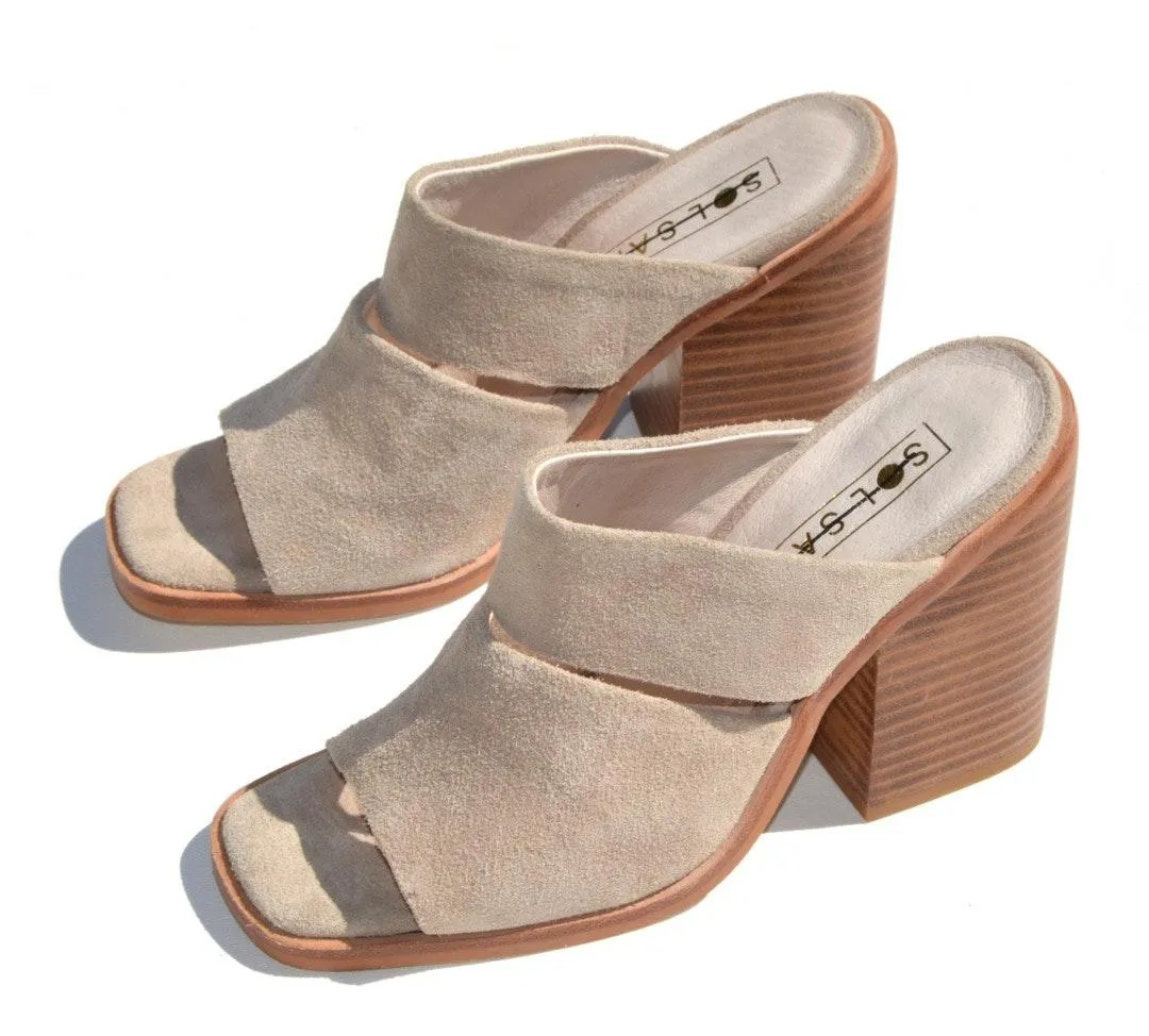 Sol Sana Dice Mule Taupe Suede Size 37 - Image 3