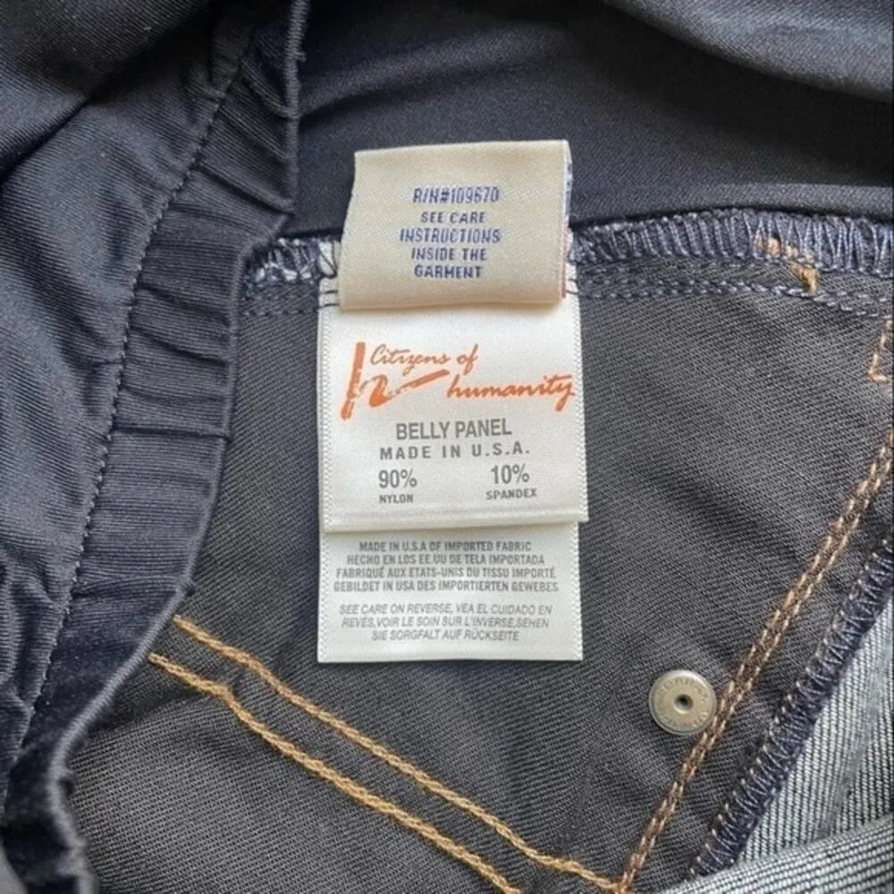 Citizens of Humanity Maternity Jeans Belly Panel Dani Straight Leg Crop Size 28 - Image 11