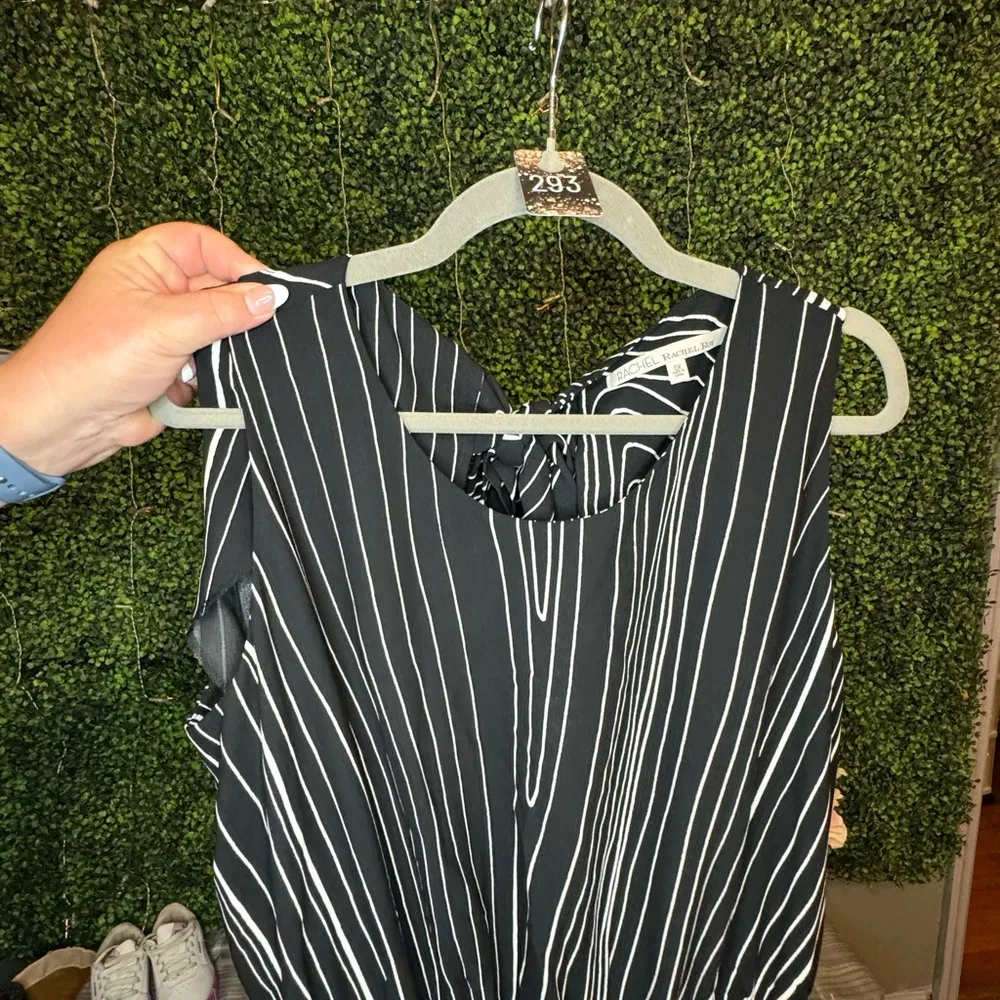 RACHEL Rachel Roy Lucia Striped Jumpsuit, Created for Macy's Black Size 0X - Image 4