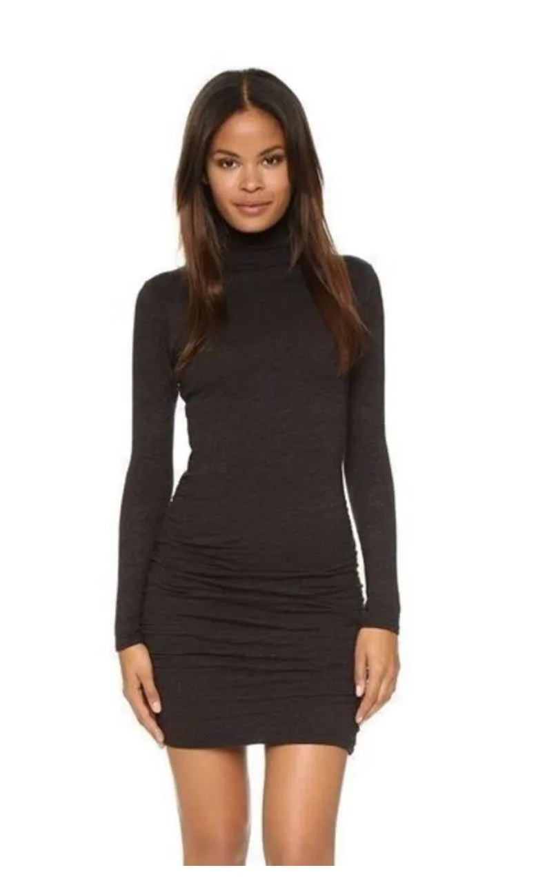 Velvet by Graham & Spencer Pietro Gauzy Whisper Turtleneck Dress - Image 4