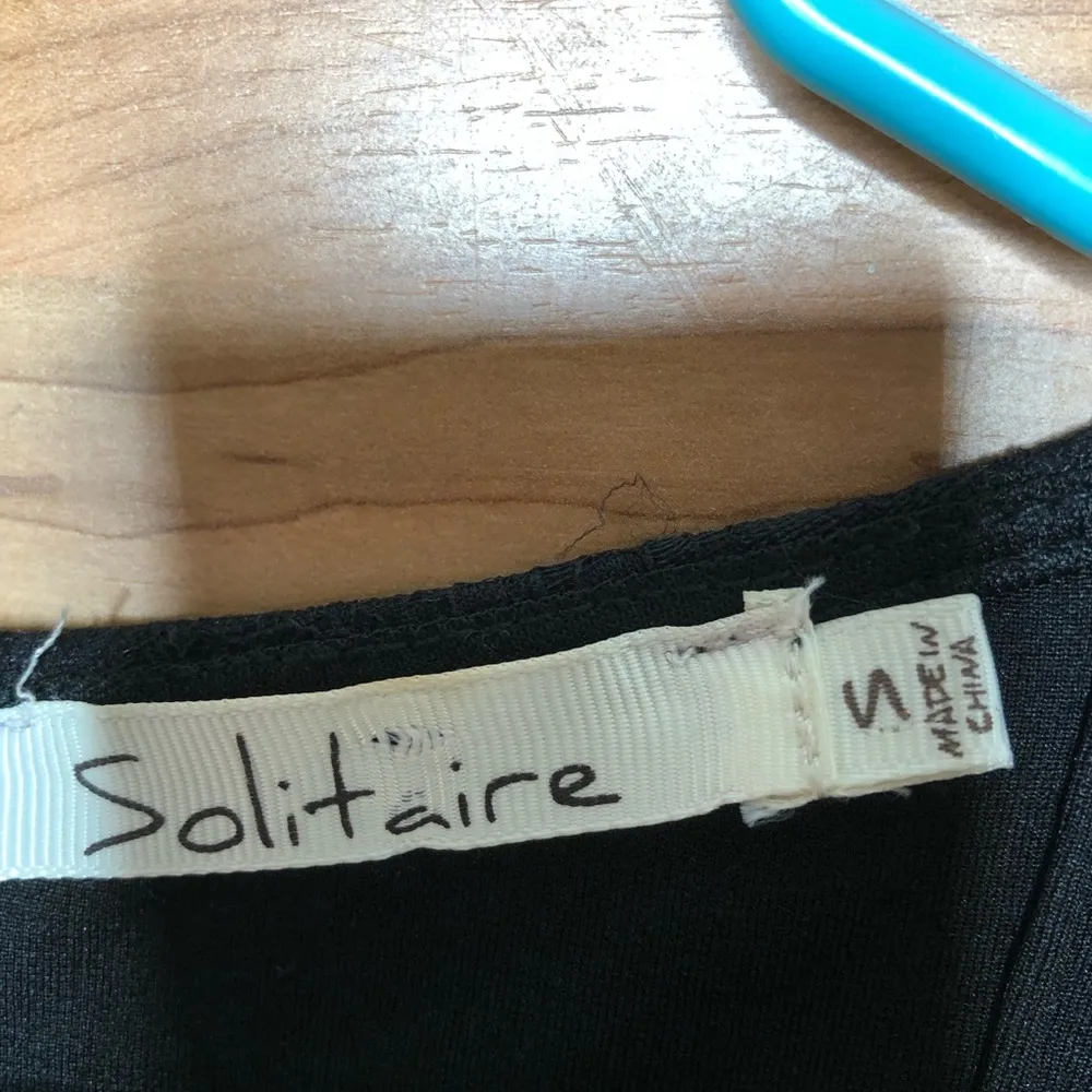 Solitaire Size Small  LACE LINED BLACK LONG SLEEVE DRESS - Image 5