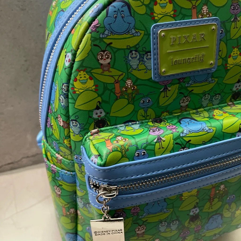 Loungefly Pixar Bug's Life Backpack Green Multicolor NWT - Image 2