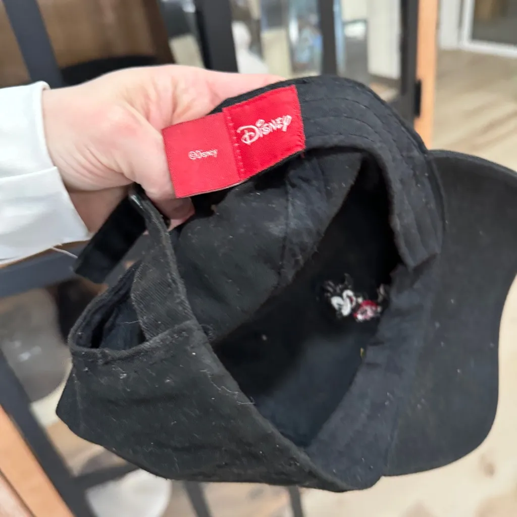 Disney Store mickey mouse embroidered hat baseball cap unisex adjustable vintage Black - Image 2