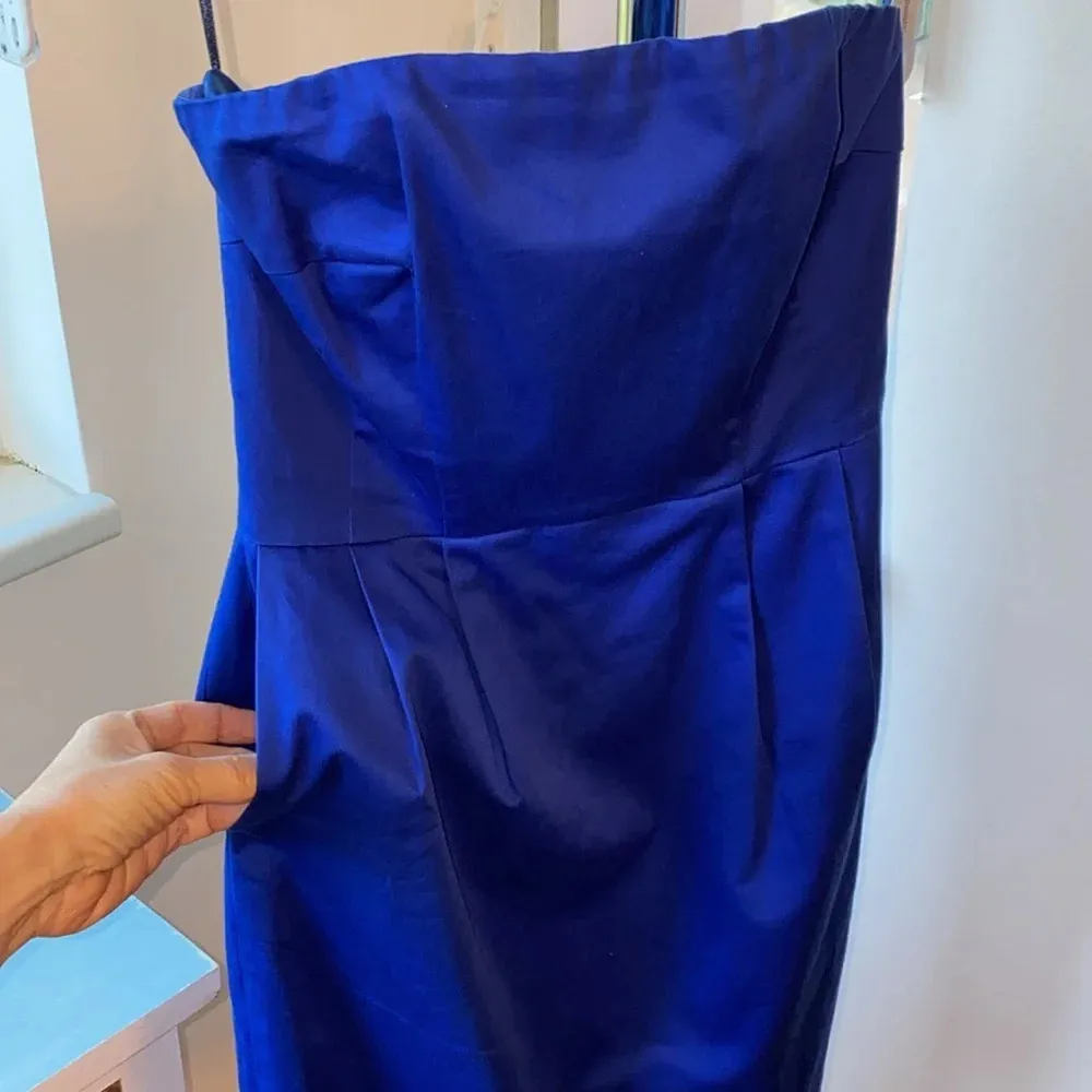 strapless cobalt blue dress w/pockets - Image 4