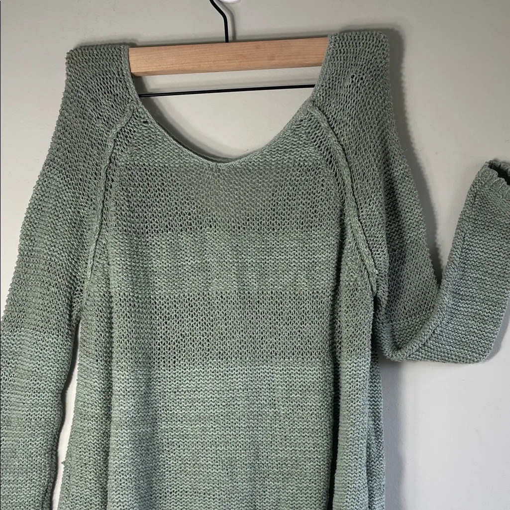 Free People Olive Knit Sweater - Image 4