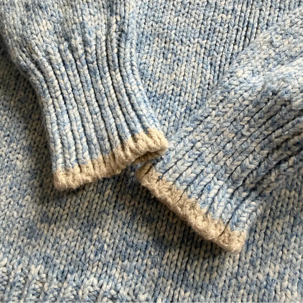 Faherty  Women’s Cuddle Mock Neck Long Sleeve Pullover Sweaters in Ocean Blue S - Image 11