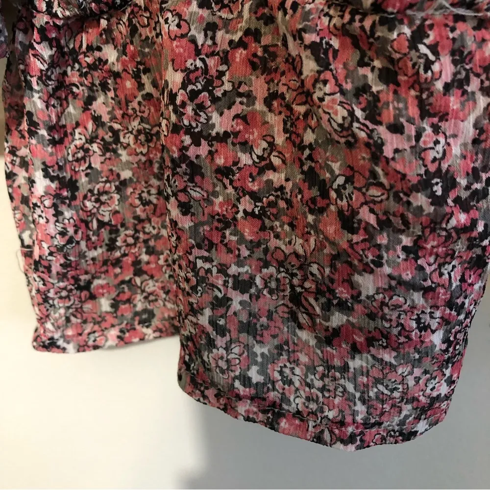 Liz Claiborne Sheer Floral Print Blouse - Image 5
