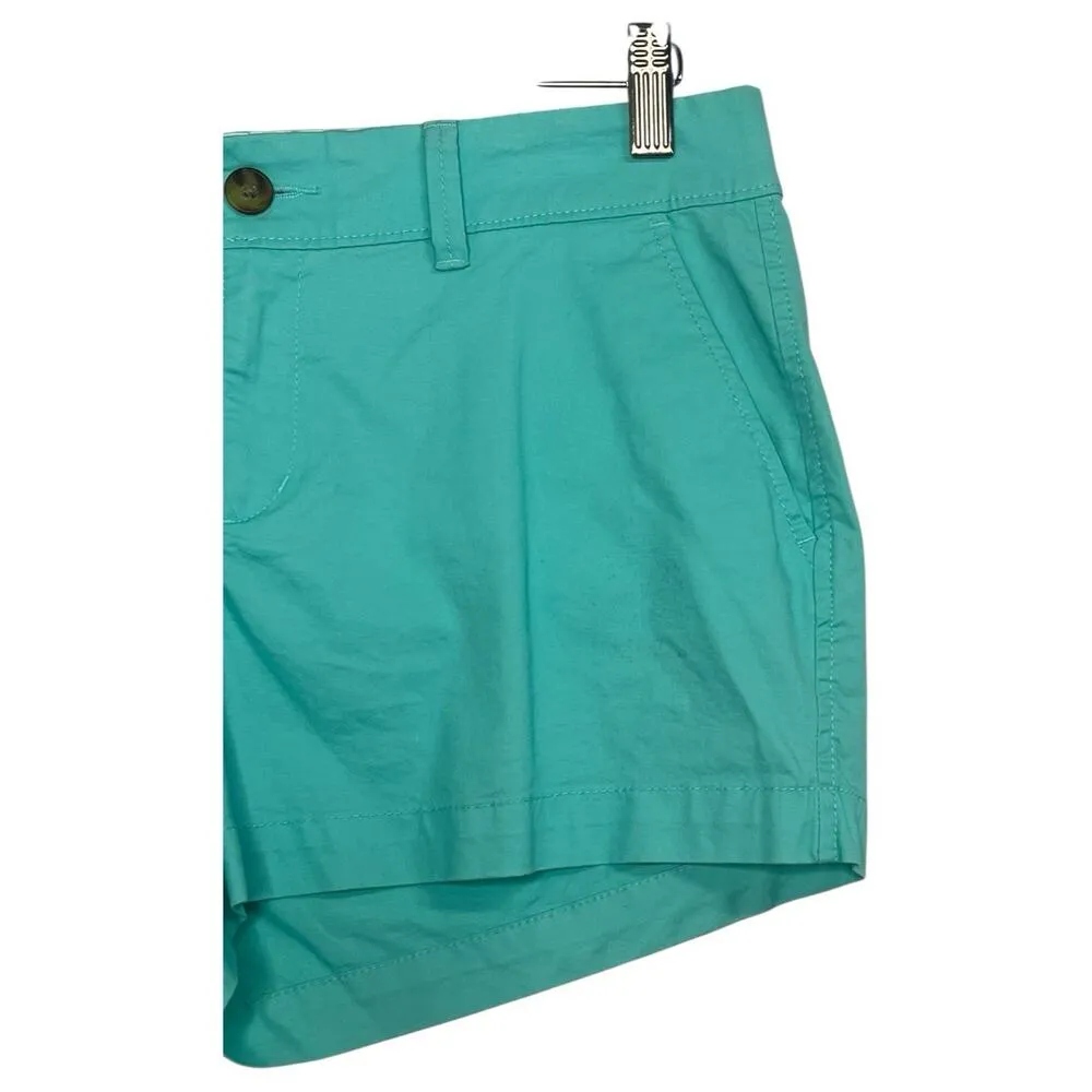 New Old Navy Shorts Womens 6 Green Stretch Mid Rise Chino 3 Inch Classic Beach - Image 6
