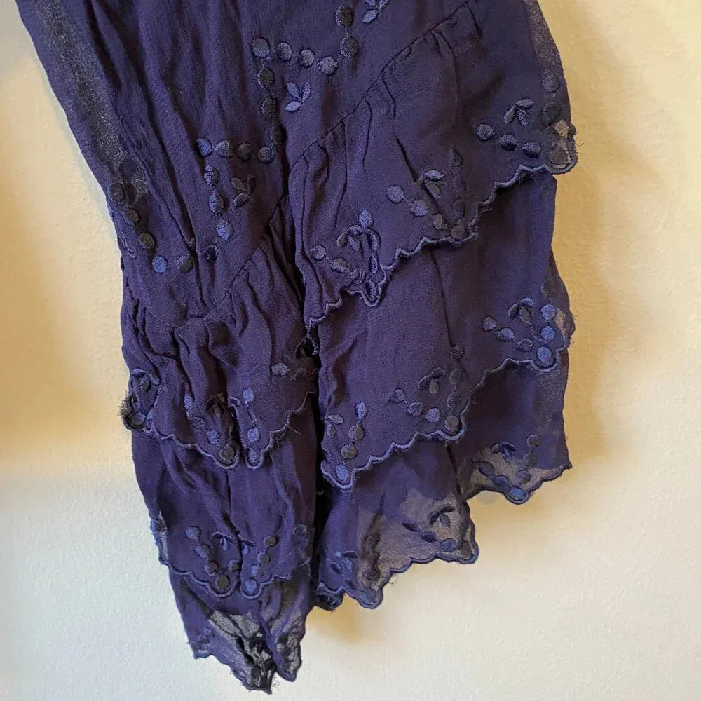 NWOT Free People Intimately FP Enchanted By You Bodysuit Women's Large Navy Silk - Image 7