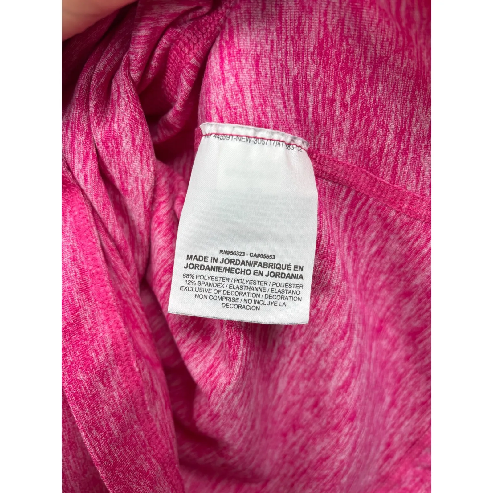 Nike Dri-Fit Pink Heathered Womens Small Long Sleeve Running Quarter Zip Top - Image 10